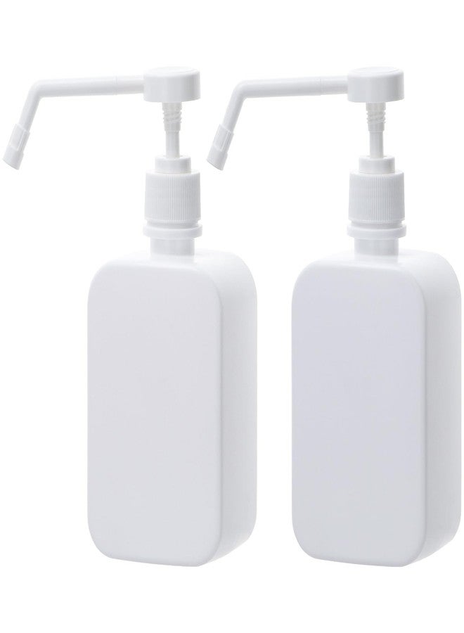 Uceoo Pump Bottles Dispenser 16.9oz/500ml, 2 Pack Empty Plastic Lotion Shampoo Bottles, Refillable Hand Soap Wash Bottles for Cleaning Solution, Plants - Image 1